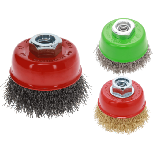 Osborn Cup Brush 125mm M14 - Crimped Steel Wire 0.30mm, 6,500 RPM