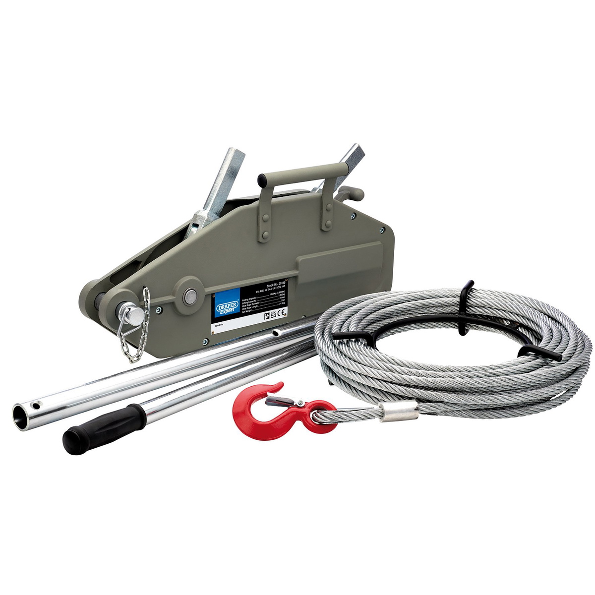 Draper 20115 Expert Wire Rope Puller 1600kg