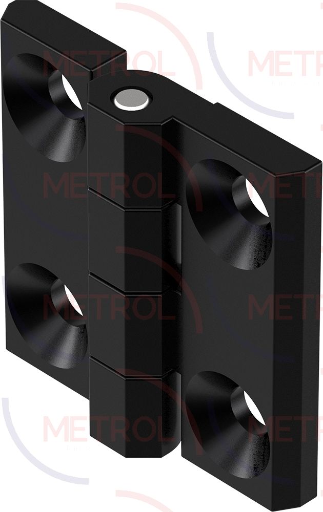 2101-400 Screw On Hinge 40x40mm Black Powder Coated SS316