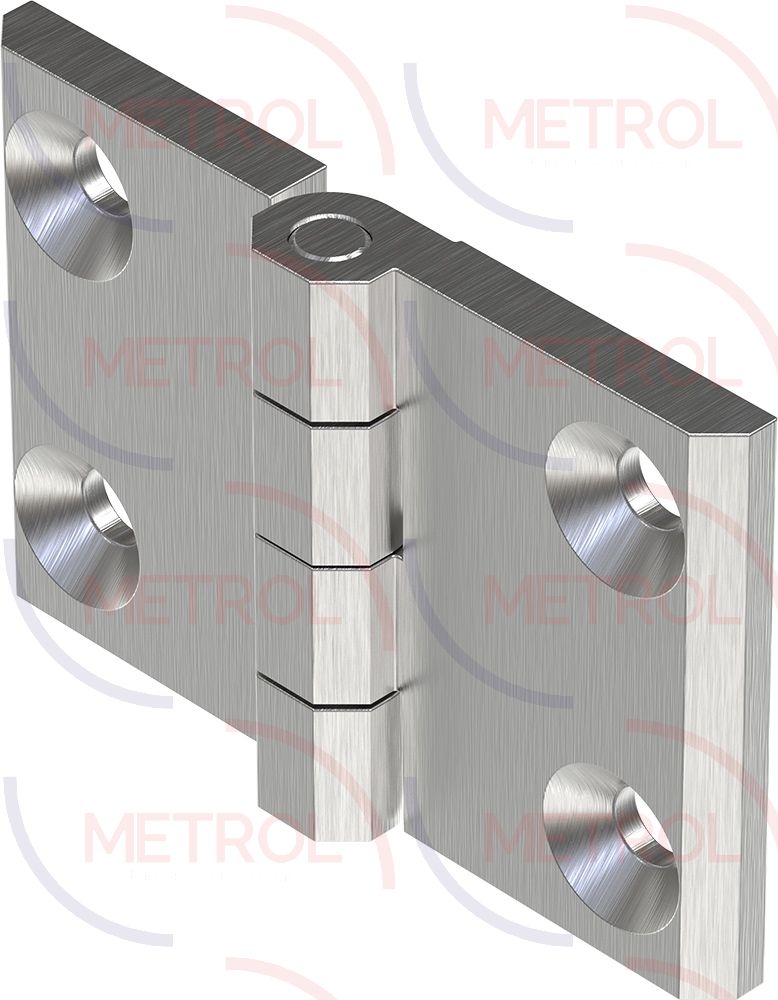 2101-576-30 Screw On Hinge 50x76mm 6.3mm Holes Bright Chrome