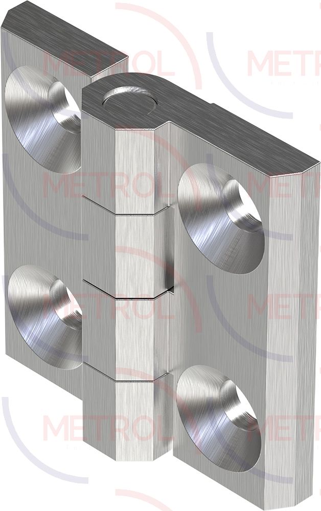 2101-600-30 60x60mm 8.4mm Screw On Hinge Bright Chrome
