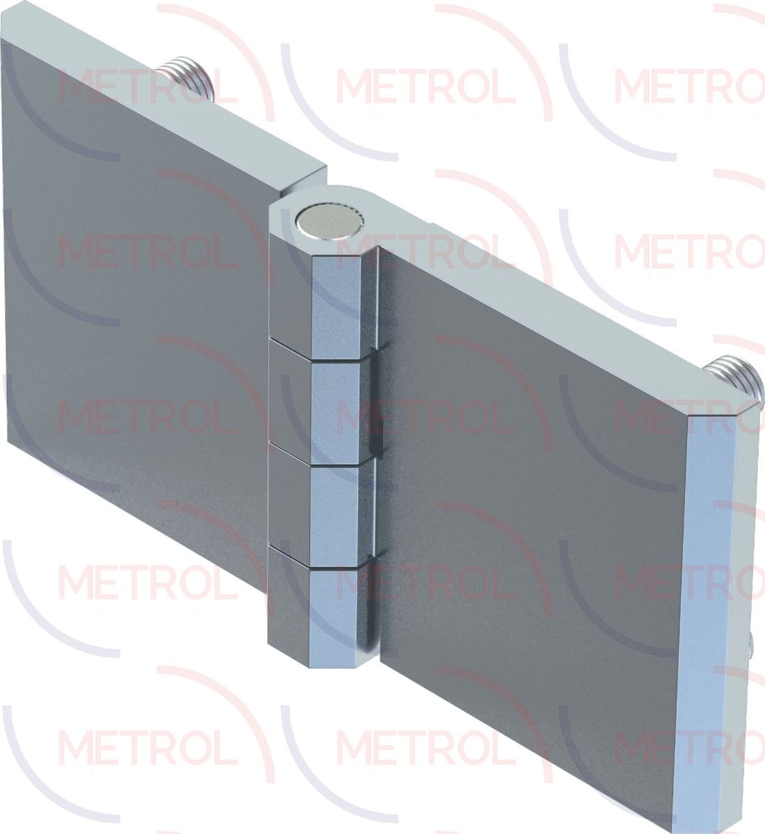 2101-61201 Screw On Hinge 60x120mm M8 Studs Chrome
