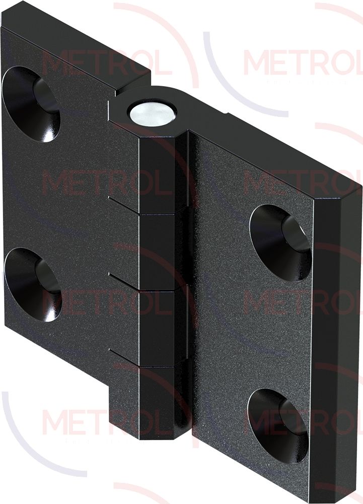 2101-6764 60x76mm 6.6mm Through Holes Black Powder Coated