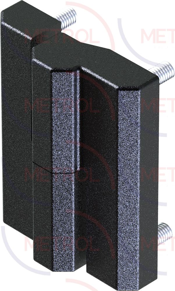 2106 Lift Off Hinge Black Powder Coated 64x50mm M5 Studs