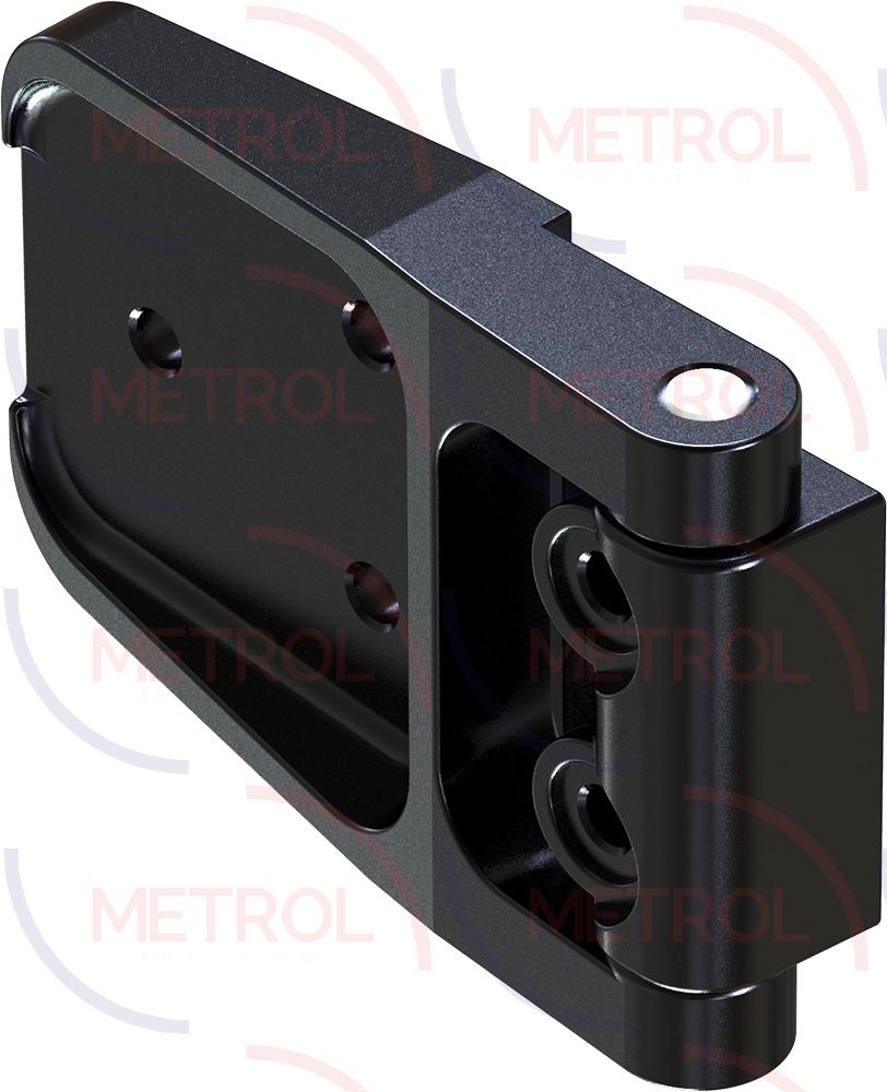 2113-01 Screw On Hinge 5.3mm Holes Black Nylon 6 GF30