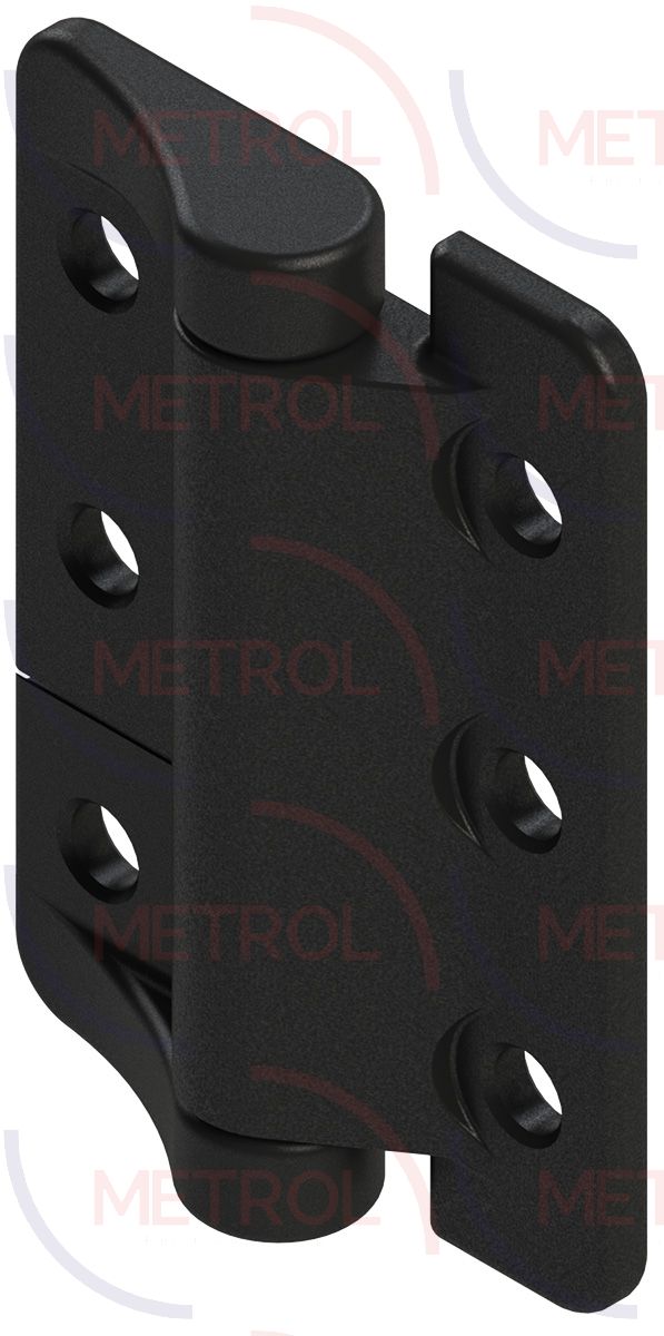 2118 Symmetric Friction Hinge 3.4N 4.5mm Holes Black