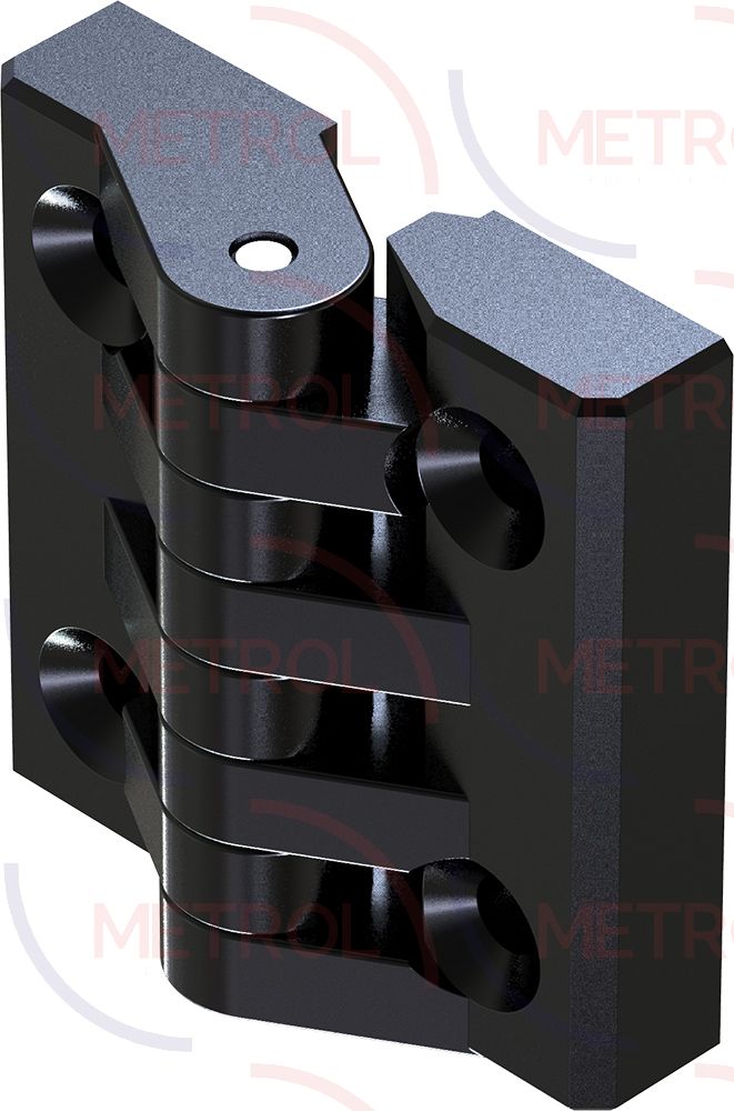 2120-640-90 Screw-On Hinge 64x64mm Black Nylon 6 GF30