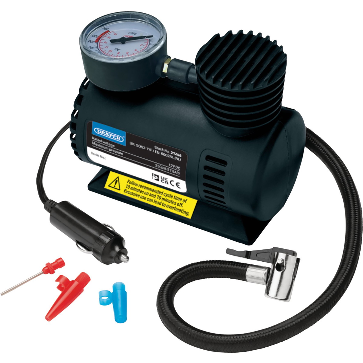 Draper 21256 12V Mini Air Compressor 250psi