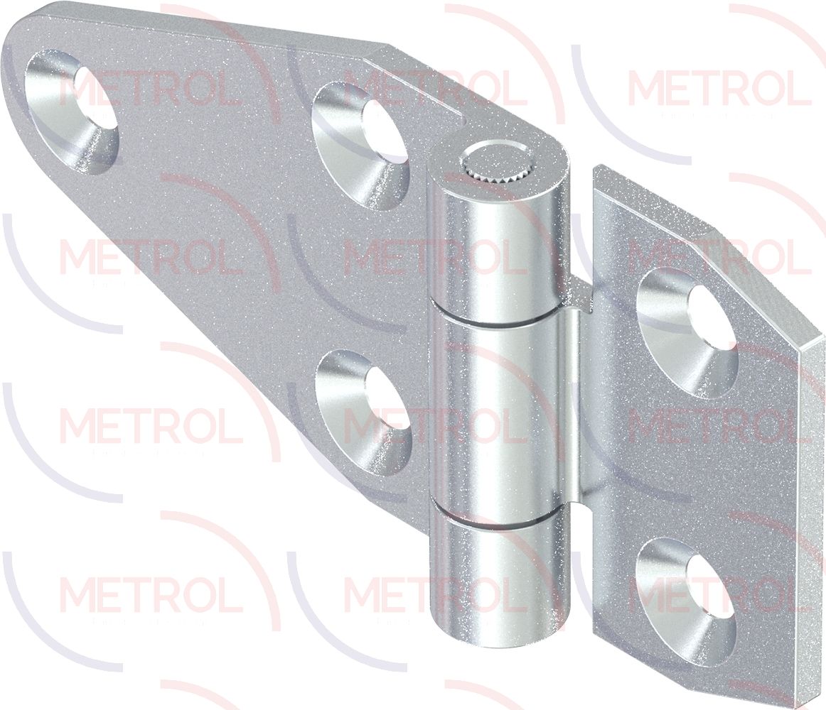 2132 Triangular Screw On Hinge 50mm 6.5mm Through Holes