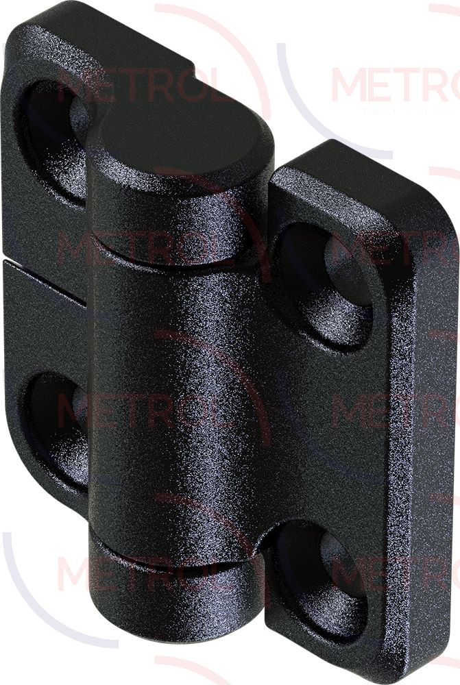 2136 Symmetric Friction Hinge 40x40mm 5.3mm Holes Black