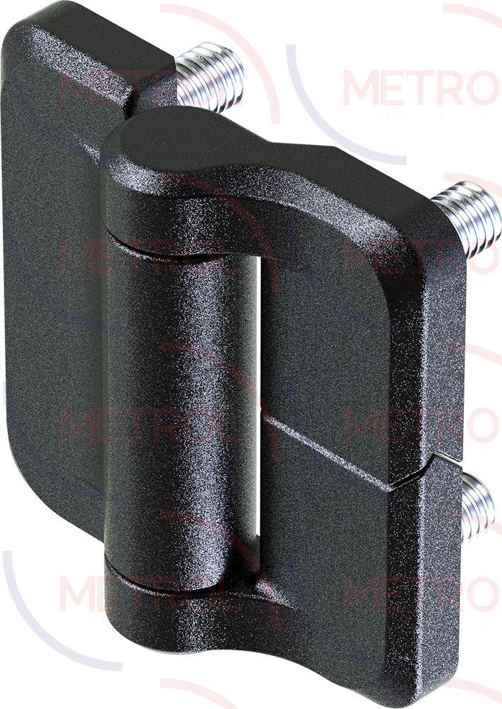 2136 Symmetric Friction Hinge 40x40mm M5 Studs Black