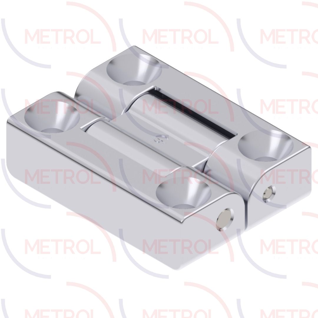2152 Chrome Friction Hinge 40x55mm 6.5mm Through Holes