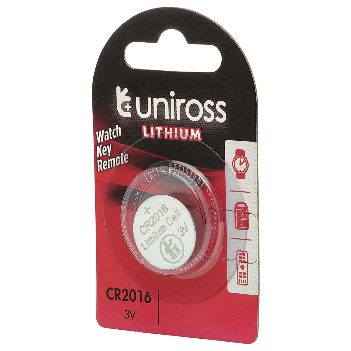 Draper 21593 Uniross CR2016 Lithium Coin Cell Battery 3V