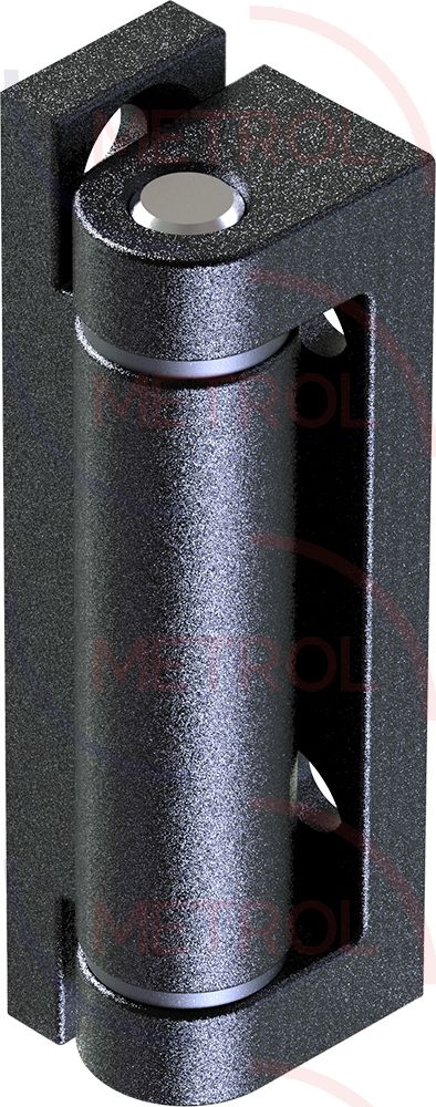 2327-19-20 60x14mm External Hinge 5mm Holes Black Textured