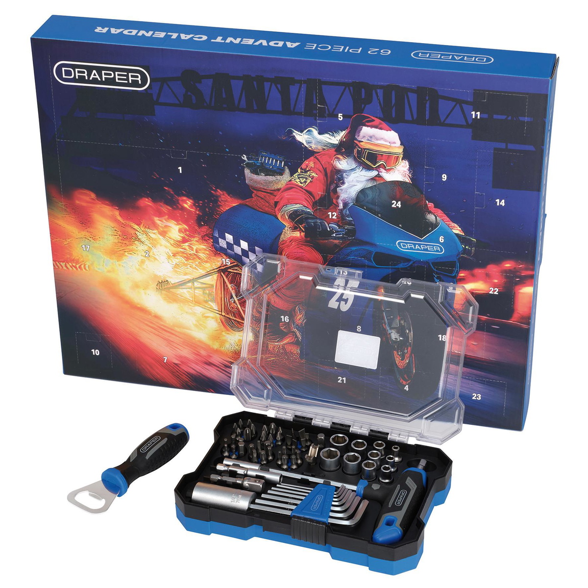 Draper 23453 Advent Calendar Tool Kit 62 Piece