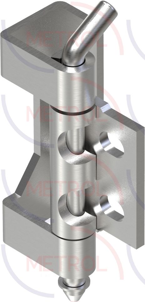 2408-02-01 Concealed Hinge 65mm Zinc Plated 6.3mm Through
