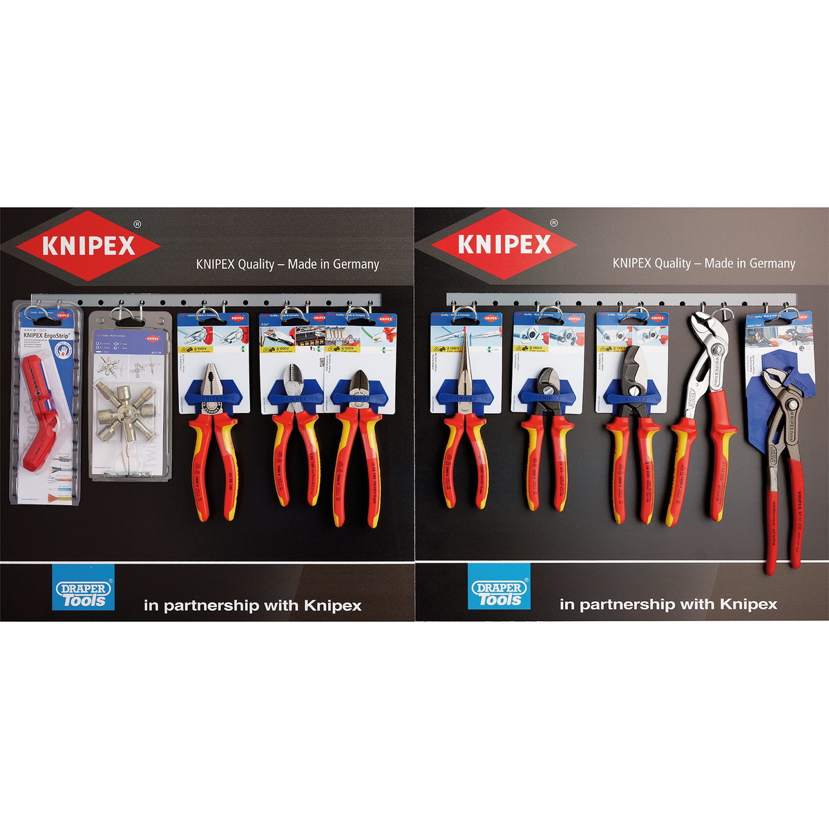 Draper 24213 KNIPEX Slat Wall Merchandising Profile 20 Piece