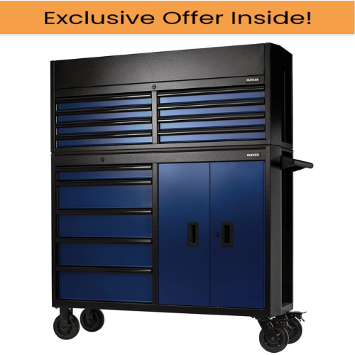 Draper 24254 Bunker® 13 drawer combined roller cabinet and tool chest, 52 Blue