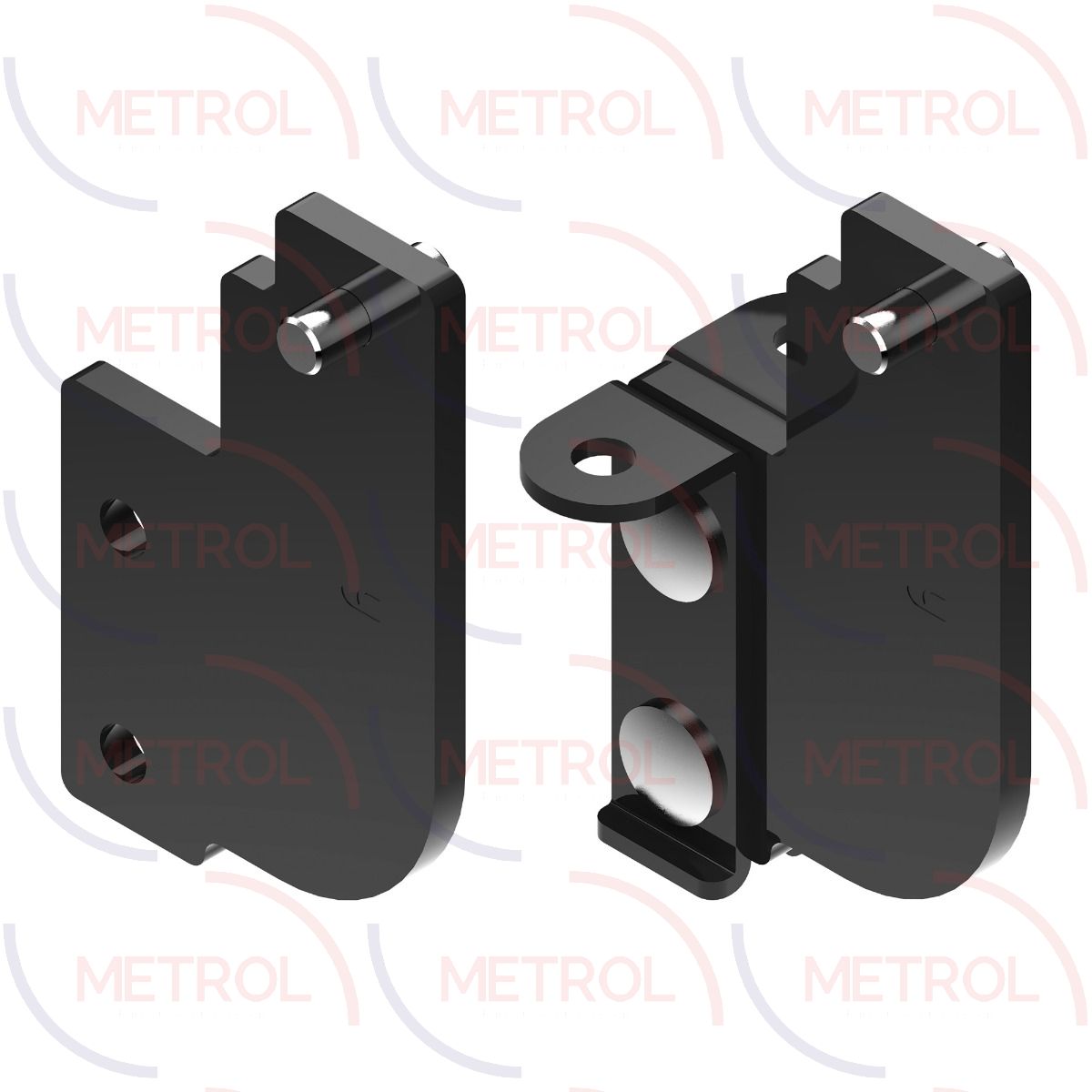 2430-03-04-55 48x79mm Black Steel Cabinet Hinge