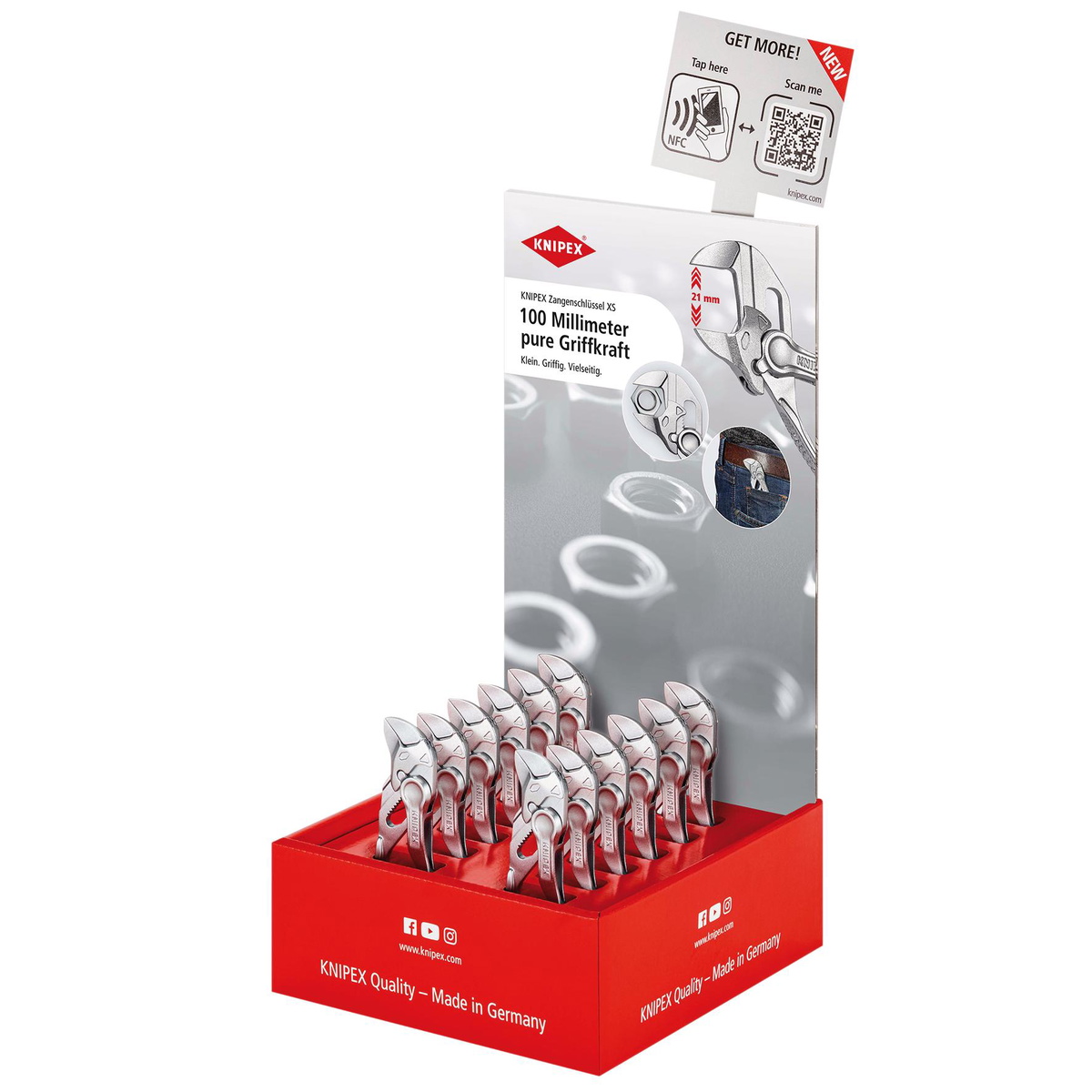 Draper 25004 KNIPEX Counter Display 86 04 100 Pliers Wrench XS 12pc