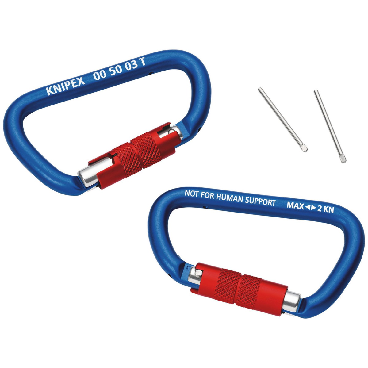 Draper 25035 KNIPEX 00 50 03 T BK Carabiner 2 Pieces 82mm
