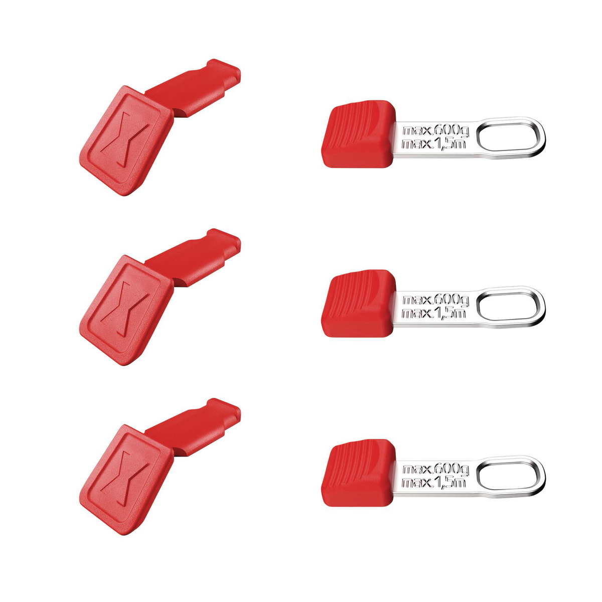 Knipex 25156 TetheredTool & ColorCode Clips Red 122mm