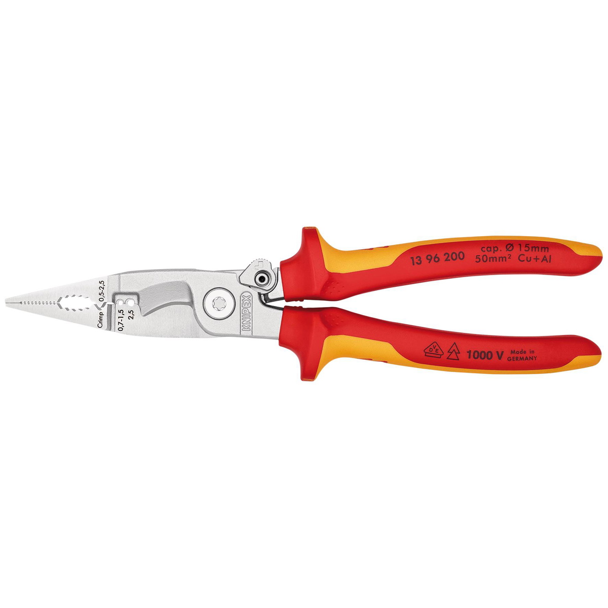 Draper 25886 KNIPEX 13 96 200 SB Electrical Installation Pliers 200mm
