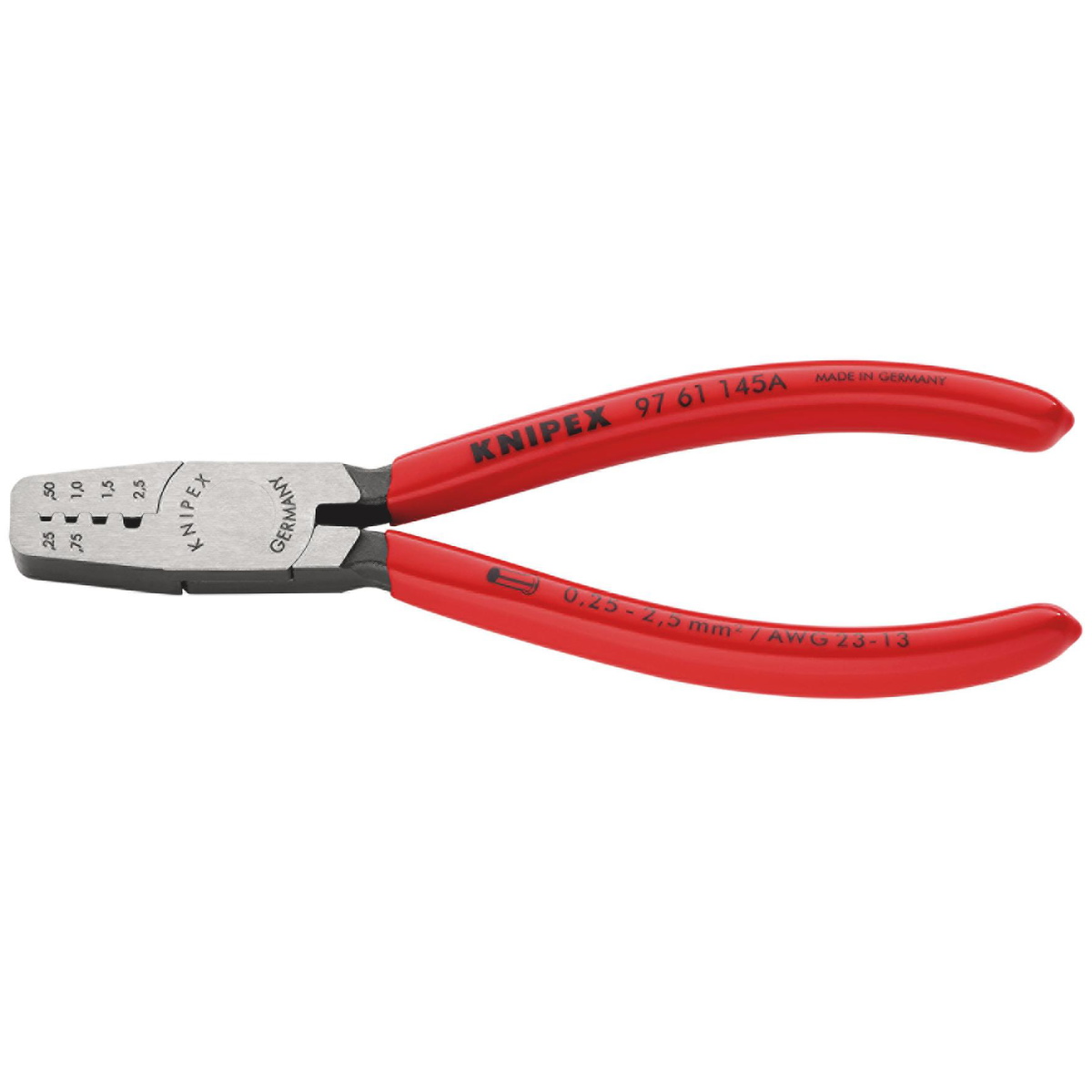 Knipex 26145 Crimping Pliers for Wire Ferrules 145mm