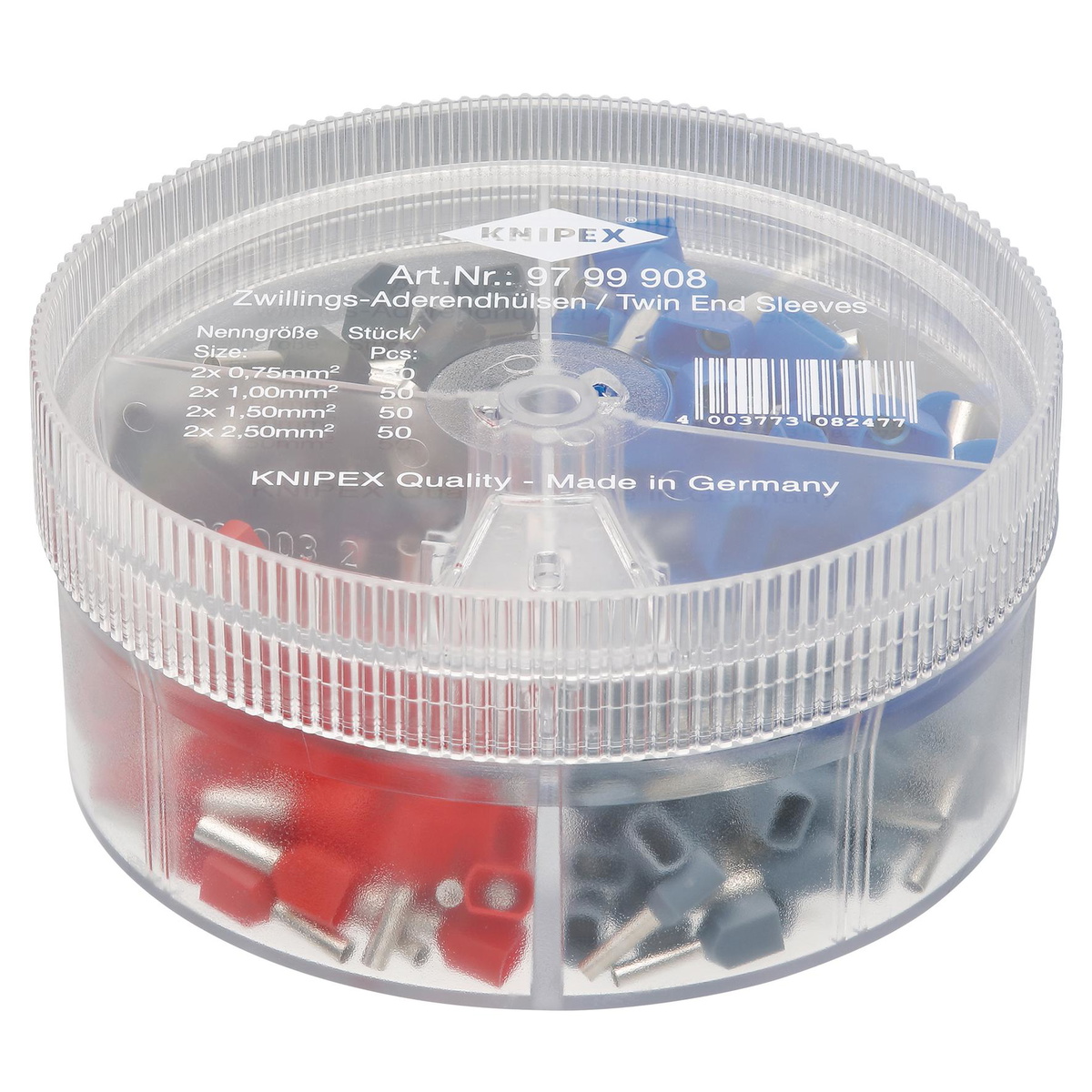 KNIPEX 26154 97 99 908 Twin Wire Ferrule Assortment 200pc