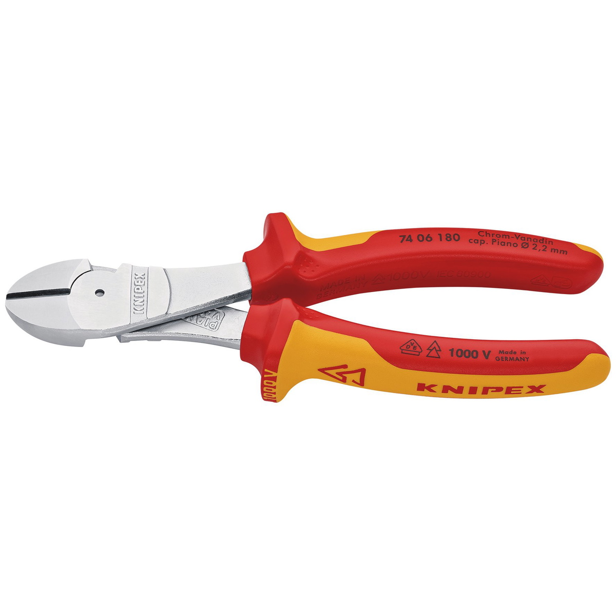 Knipex 26784 74 06 180 SB VDE Insulated Diagonal Cutter 180mm