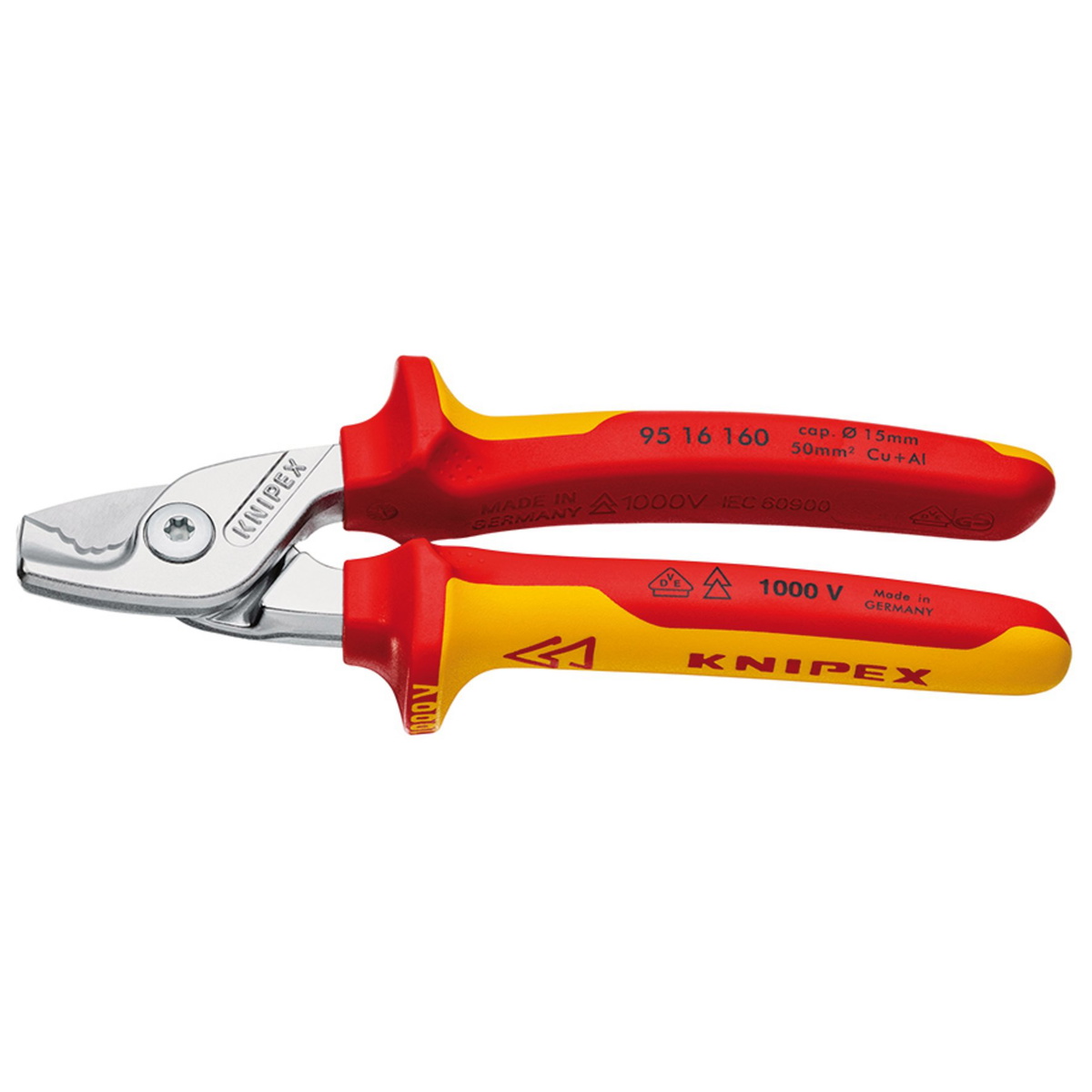 Draper 27012 KNIPEX 95 16 160 SB StepCut VDE Cable Shears 160mm
