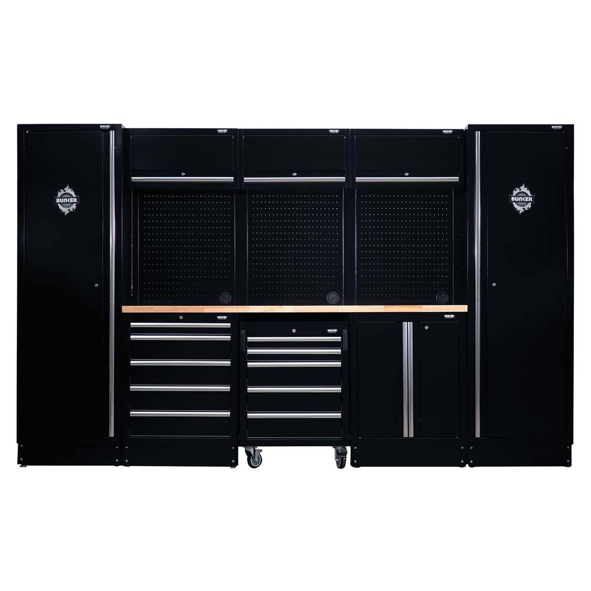 Draper 27066 BUNKER 16-Piece Modular Storage Combo Hardwood 3240mm