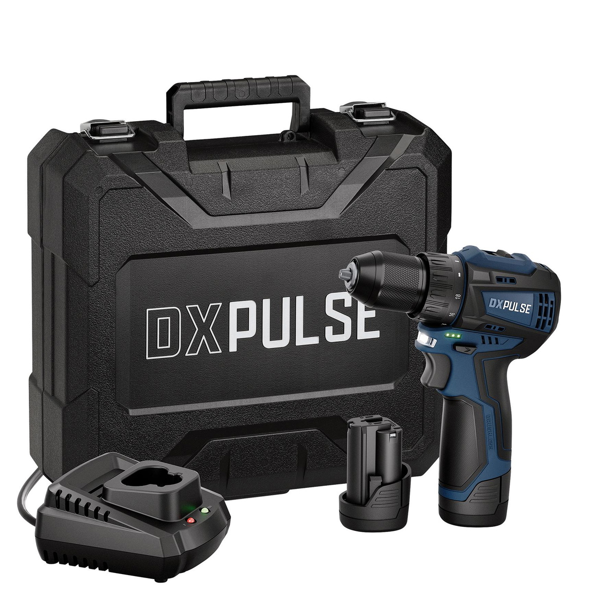 Draper 27917 DXPULSE 12V Brushless Drill Driver Kit 2x2.0Ah