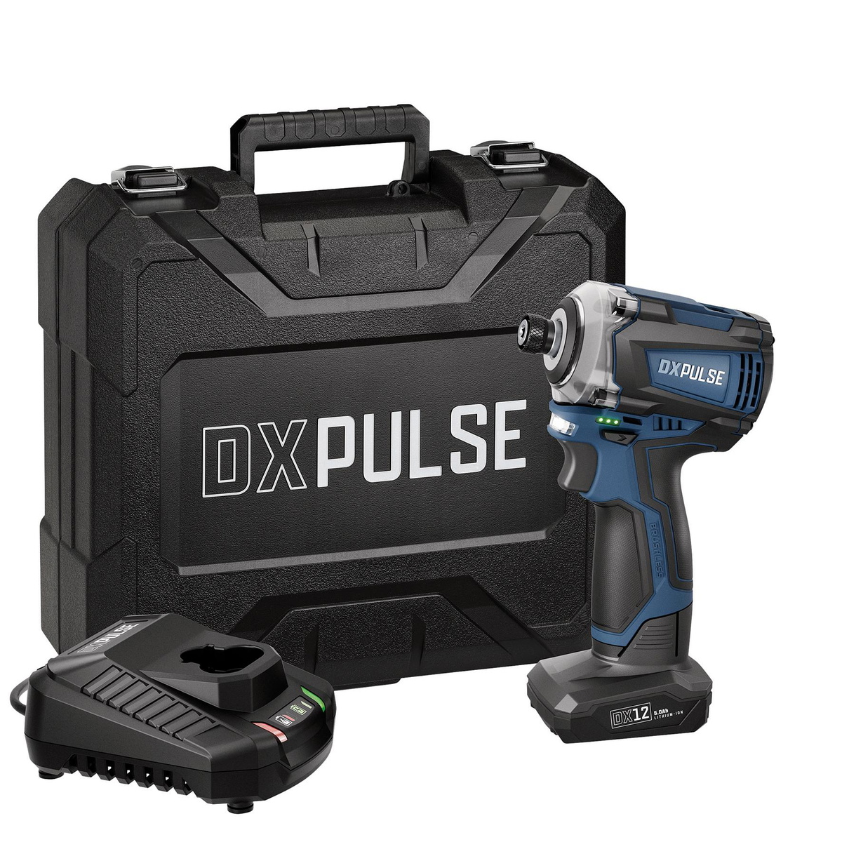 Draper 27962 DXPULSE 12V Brushless Impact Driver Kit 1/4