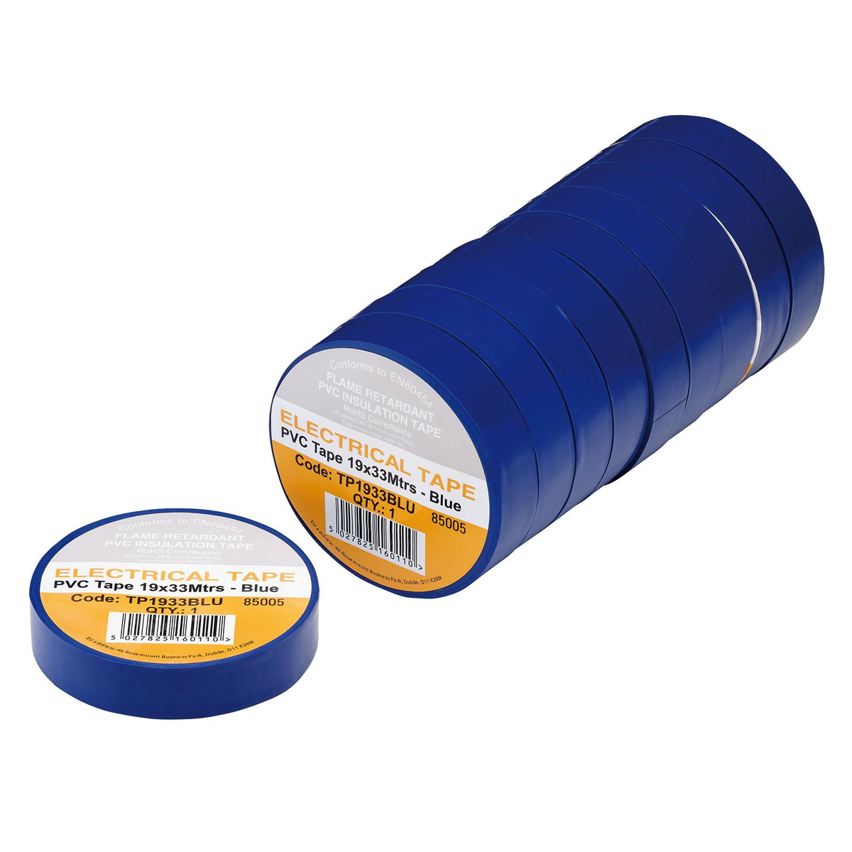 Draper 29497 Blue PVC Electrical Insulation Tape 19mm x 33m 10pk