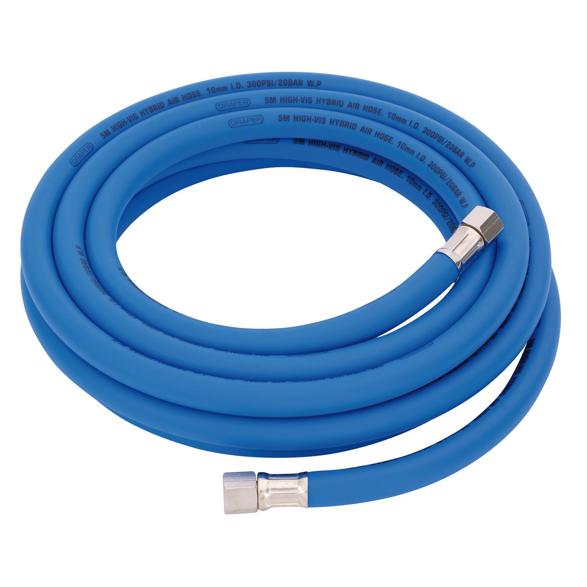 Draper 31727 High Visibility Hybrid Air Hose 5m x 10mm