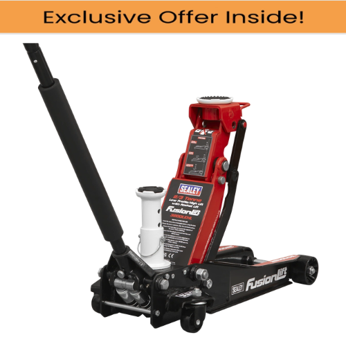 Sealey 3200LEHL Trolley Jack 2/3 Tonne Low Profile High Lift with Rocket Lift