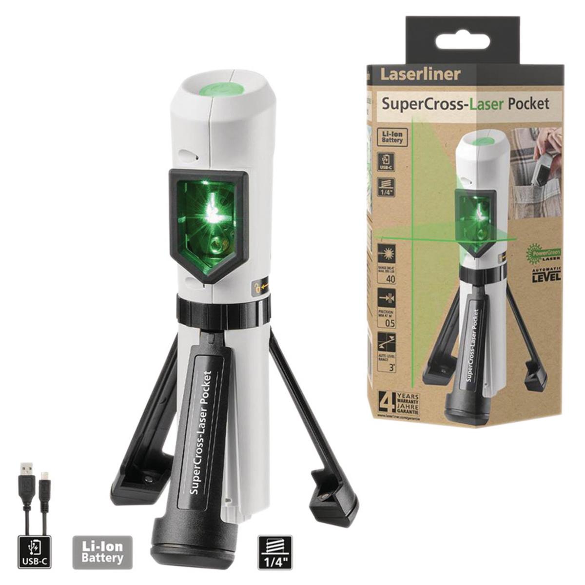 Draper 32157 Laserliner SuperCross-Laser Pocket Cross Line Laser