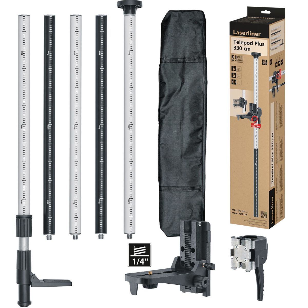 Draper 32179 Laserliner 090.122E TelePod Plus Tripod 330cm