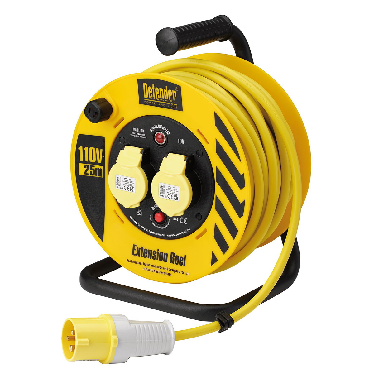 Draper 35821 Defender E86455 110V Cable Reel 25m