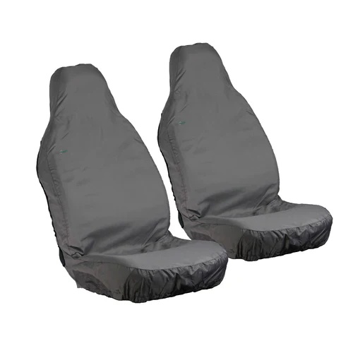 Seat Cover Set For Van, Front & Single Passenger Seat, Medium Size, Grey, Town & Country - 3DFGRY+3DFGRY