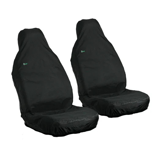 Seat Cover Set For Van, Front & Single Passenger Seat, Large Size, Black, Town & Country - 3DSFBLK+3DSFBLK
