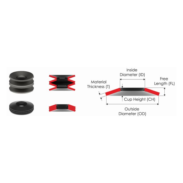 Disc Spring - DIN2093 - Outer Diameter 50mm, Inner Diameter 18,4mm, Material Thickness 2,5mm, Metrol - 4349