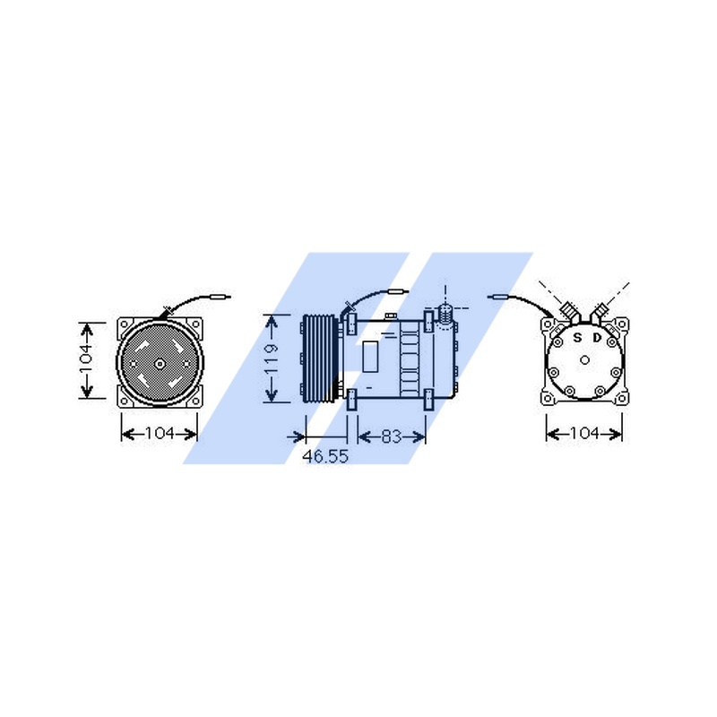 Highway Automotive 45106006 CPAK010 AC Compressor