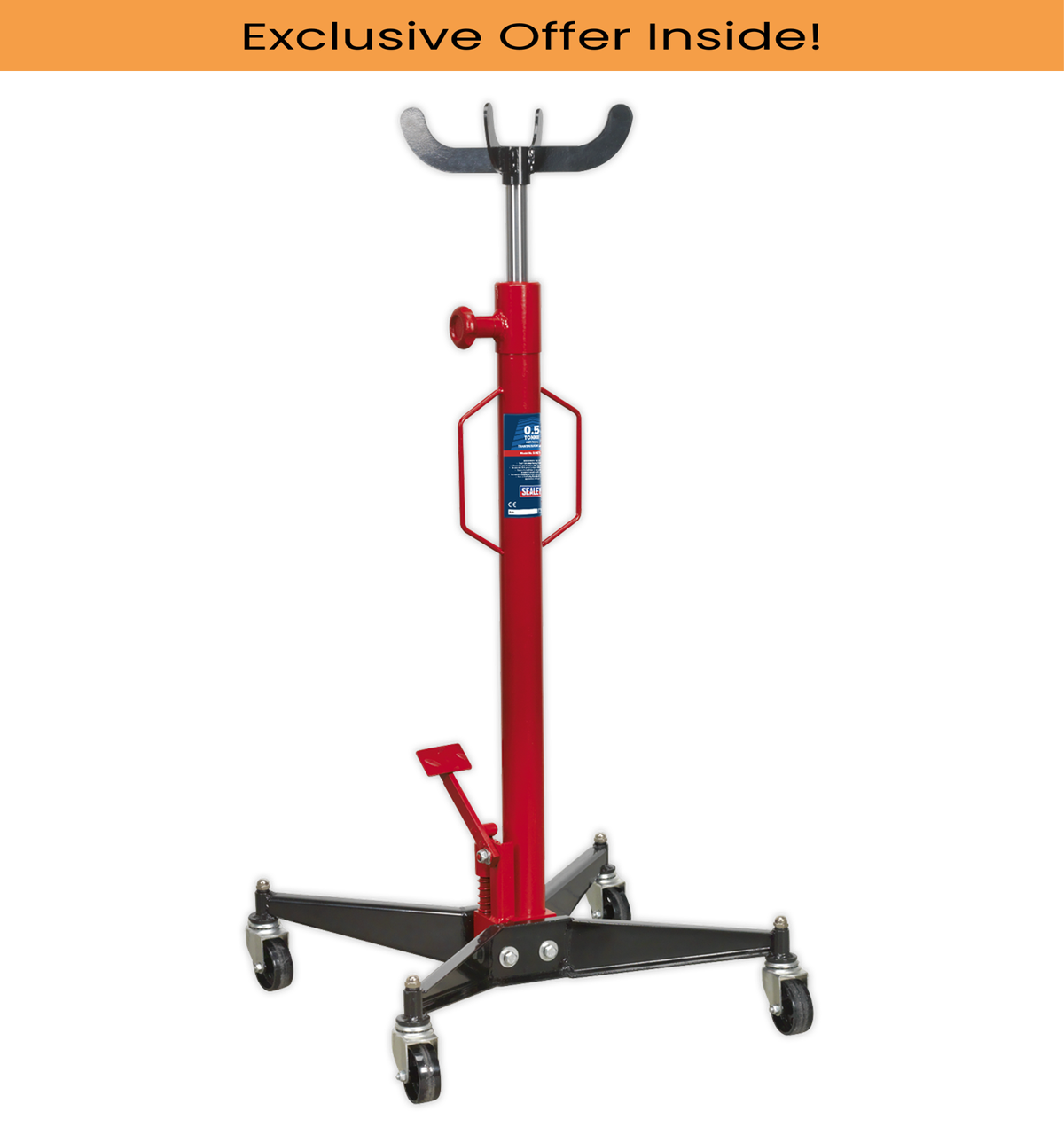 Sealey 500ETJ Transmission Jack 500kg Vertical