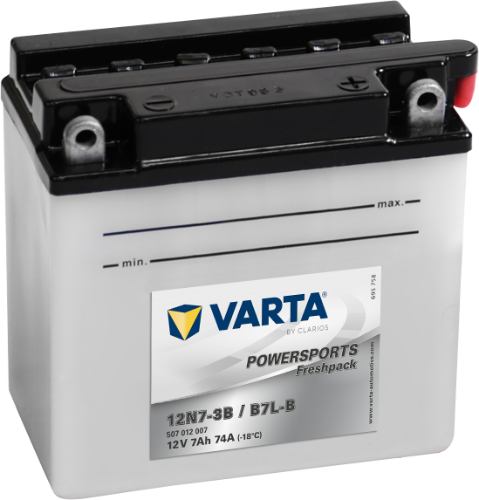 Varta - 507012007 - Powersports Battery , 12V 7Ah 74A