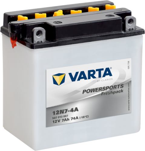 Varta - 507013007 - Powersports Battery , 12V 7Ah 74A