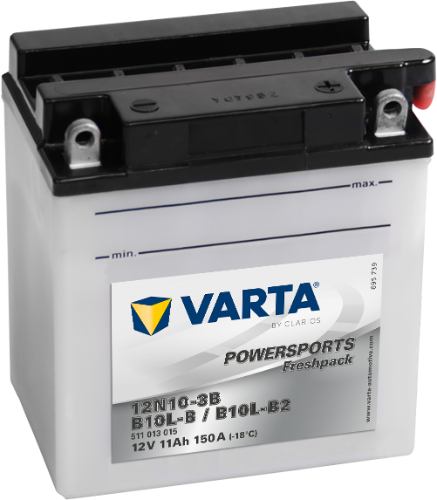 Varta - 511013015 - Powersports Battery , 12V 11Ah 150A