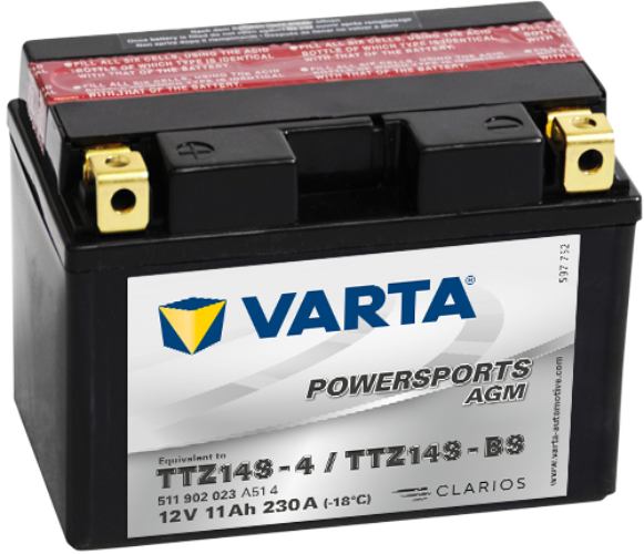 Varta - 511902023 - Powersports Battery , 12V 11Ah 230A
