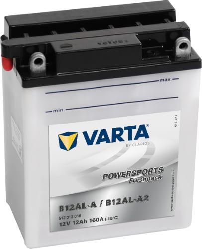 Varta - 512013016 - Powersports Battery , 12V 12Ah 160A